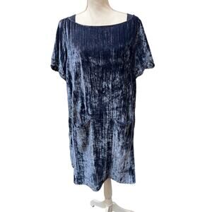 Floreat Blue Velvet Dress
